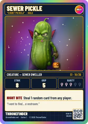 Card #10: Sewer Pickle “Count Pickula”
