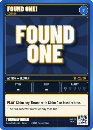 Card #25: Found One!